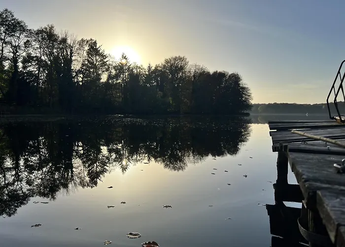 Grosse Terrassenwohnung Mit Seeblick شقة Stechlin